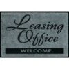 Leasing Office Welcome Floor Mat, Charcoal, 6' X 4' 1 Leasing Office Welcome Floor Mat, Charcoal, 6' X 4' -Home Furnishing Store 293341 PT Lg