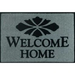 Welcome Home Floor Mat, Charcoal, 3' X 2'