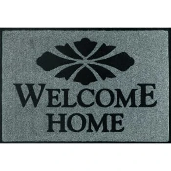 Welcome Home Floor Mat, Charcoal, 3' X 2' 3 Welcome Home Floor Mat, Charcoal, 3' X 2'