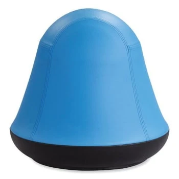 Safco Runtz™ Swivel Ball Chair, Backless, 16.75" High, Baby Blue Vinyl 4 Safco Runtz™ Swivel Ball Chair, Backless, 16.75" High, Baby Blue Vinyl - Image 2