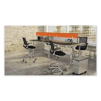 Safco Thesis™ Flex Back Stool With Arms, 21.5" To 29.5" Seat Height, Black 10 Safco Thesis™ Flex Back Stool With Arms, 21.5" To 29.5" Seat Height, Black - Image 8