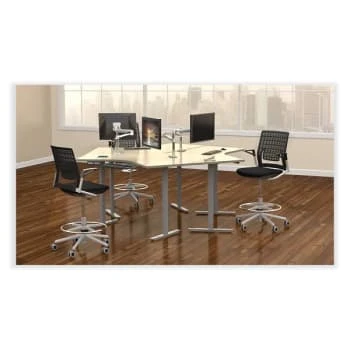 Safco Thesis™ Flex Back Stool With Arms, 21.5" To 29.5" Seat Height, Black 8 Safco Thesis™ Flex Back Stool With Arms, 21.5" To 29.5" Seat Height, Black - Image 6