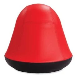 Safco Runtz™ Swivel Ball Chair, Backless, 16.75" High, Red Vinyl