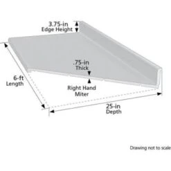 Hampton Bay 6'right Miter Laminate Countertop, Matte Sea Salt, Waterfall Edge -Home Furnishing Store 297249 DetailedProductView5 Lg