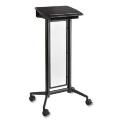 Safco Impromptu® Lectern, 26.5" X 18.75" X 46.5", Black