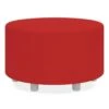 Safco Learn 30" Cylinder Vinyl Ottoman, 18" Height, Red