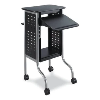 Safco Scoot™ Presentation Cart, 4 Shelves, 21.5" X 30.25" X 40.5", Black 3 Safco Scoot™ Presentation Cart, 4 Shelves, 21.5" X 30.25" X 40.5", Black