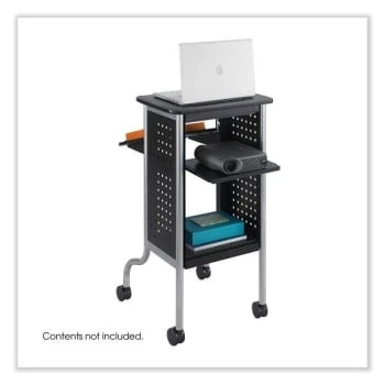 Safco Scoot™ Presentation Cart, 4 Shelves, 21.5" X 30.25" X 40.5", Black 5 Safco Scoot™ Presentation Cart, 4 Shelves, 21.5" X 30.25" X 40.5", Black - Image 3