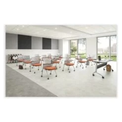 Safco Thesis™ Training Chair With Static Back And Tablet, 18", Black, Case Of 2 -Home Furnishing Store 297525 BackView Lg