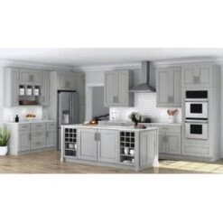 Hampton Bay Shaker Kitchen Cbnt 30 X 24 X 34.5"dove Gray, Ball-Bearing Glides -Home Furnishing Store 299639 DetailedProductView3 Lg