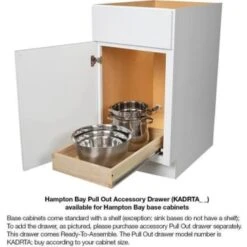 Hampton Bay Shaker Kitchen Cbnt 30 X 24 X 34.5"dove Gray, Ball-Bearing Glides -Home Furnishing Store 299639 DetailedProductView6 Lg