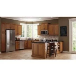 Hampton Bay Hampton Assembled 12x30x12" Wall Kitchen Cabinet "medium Oak -Home Furnishing Store 299991 DetailedProductView3 Lg