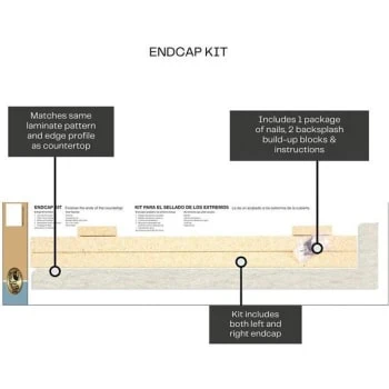 Hampton Bay 4'x 6'x 1/2 Cascade Laminate Endcap Kit W/ Backsplash 6 Hampton Bay 4'x 6'x 1/2 Cascade Laminate Endcap Kit W/ Backsplash - Image 4