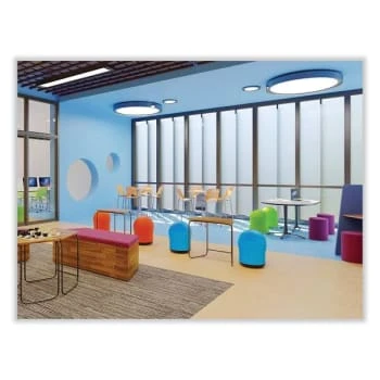 Safco Zenergy™ Swivel Ball Chair, Backless, 23" Seat Height, Baby Blue Vinyl 6 Safco Zenergy™ Swivel Ball Chair, Backless, 23" Seat Height, Baby Blue Vinyl - Image 4