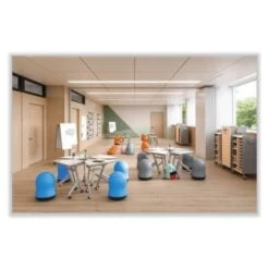 Safco Zenergy™ Swivel Ball Chair, Backless, 23" Seat Height, Baby Blue Vinyl 8 Safco Zenergy™ Swivel Ball Chair, Backless, 23" Seat Height, Baby Blue Vinyl -Home Furnishing Store 304098 RightView Lg