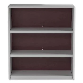Safco Valuemate® 3-Shelf Economy Bookcase, 31.75"w X 13.5"d X 41"h, Gray 4 Safco Valuemate® 3-Shelf Economy Bookcase, 31.75"w X 13.5"d X 41"h, Gray - Image 2