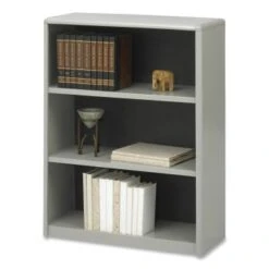 Safco Valuemate® 3-Shelf Economy Bookcase, 31.75"w X 13.5"d X 41"h, Gray 9 Safco Valuemate® 3-Shelf Economy Bookcase, 31.75"w X 13.5"d X 41"h, Gray -Home Furnishing Store 308018 LeftView Lg