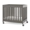 Foundations Compact Boutique™ Folding Crib, Slatted Foam Mattress, Dapper Gray -Home Furnishing Store 314252 MainProductImage Lg