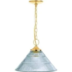 15 In. 1-Light Pendant Fixture (Polished Brass)
