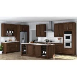 Hampton Bay Hampton Assembled 9x34.5x24" Base Kitchen Cabinet "cognac -Home Furnishing Store 324447 DetailedProductView3 Lg