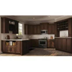 Hampton Bay Hampton Assembled 9x34.5x24" Base Kitchen Cabinet "cognac -Home Furnishing Store 324447 DetailedProductView6 Lg