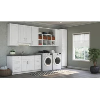 Hampton Bay 36x34.5x24" Shaker Ada Sink Base Cabinet "satin White 5 Hampton Bay 36x34.5x24" Shaker Ada Sink Base Cabinet "satin White - Image 3
