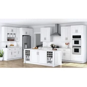 Hampton Bay 36x34.5x24" Shaker Ada Sink Base Cabinet "satin White 7 Hampton Bay 36x34.5x24" Shaker Ada Sink Base Cabinet "satin White - Image 5