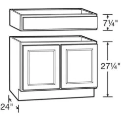 Hampton Bay 36x34.5x24" Shaker Ada Sink Base Cabinet "satin White 14 Hampton Bay 36x34.5x24" Shaker Ada Sink Base Cabinet "satin White -Home Furnishing Store 324771 DetailedProductView5 Lg