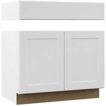 Hampton Bay 36x34.5x24" Shaker Ada Sink Base Cabinet "satin White 3 Hampton Bay 36x34.5x24" Shaker Ada Sink Base Cabinet "satin White