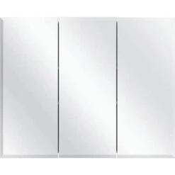Glacier Bay Frameless Tri-View Medicine Cabinet 36-3/8" W X 30-3/16" H