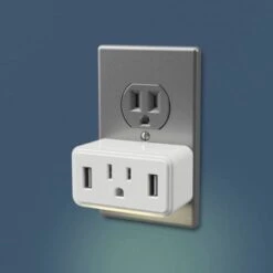 Cube Dual Usb 1 Outlet Led Night Light 13 Cube Dual Usb 1 Outlet Led Night Light -Home Furnishing Store 330179 AlternateImageView Lg