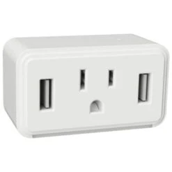 Cube Dual Usb 1 Outlet Led Night Light