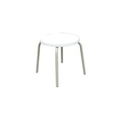 Windward Design Group White Frame 18" Round End Table Package Of 2