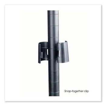 Safco 4-Shelf Industrial Wire Shelving, 48"w X 18"d X 72"h, Metallic Gray 4 Safco 4-Shelf Industrial Wire Shelving, 48"w X 18"d X 72"h, Metallic Gray - Image 2