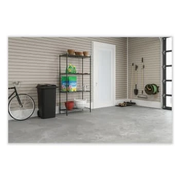 Safco 4-Shelf Industrial Wire Shelving, 48"w X 18"d X 72"h, Metallic Gray 5 Safco 4-Shelf Industrial Wire Shelving, 48"w X 18"d X 72"h, Metallic Gray - Image 3