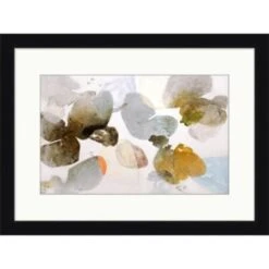Clearwater Art Collection Sea Lichens, Warm Scheme, Black Frame