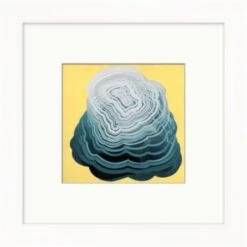 Clearwater Art Collection Transverse, Trendy Scheme, White Frame