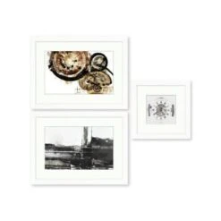 Clearwater Art Collection In A Box, King Sofa,neutral,white Frame,pack Of 3