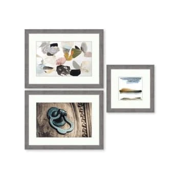 Clearwater Art Collection In A Box, King Sofa, Warm, Silver Frame,pack Of 3 3 Clearwater Art Collection In A Box, King Sofa, Warm, Silver Frame,pack Of 3