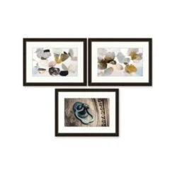 Clearwater Art Collection In A Box,queen Sofa,warm ,espresso Frame, Pack Of 3