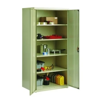 Hirsh Welded Steel Storage Cabinet With 4 Adjustable Shelves, 24" D X 36" W X 72" H, Putty 10 Hirsh Welded Steel Storage Cabinet With 4 Adjustable Shelves, 24" D X 36" W X 72" H, Putty - Image 8