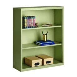 Hirsh 3 Shelf Metal Bookcase, 42" Height, Putty -Home Furnishing Store 334103 DetailedProductView7 Lg