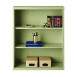 Hirsh 3 Shelf Metal Bookcase, 42" Height, Putty -Home Furnishing Store 334103 DetailedProductView8 Lg