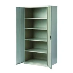 Hirsh Welded Steel Storage Cabinet With 4 Adjustable Shelves, 24" D X 36" W X 72" H, Light Gray 20 Hirsh Welded Steel Storage Cabinet With 4 Adjustable Shelves, 24" D X 36" W X 72" H, Light Gray -Home Furnishing Store 334533 DetailedProductView4 Lg