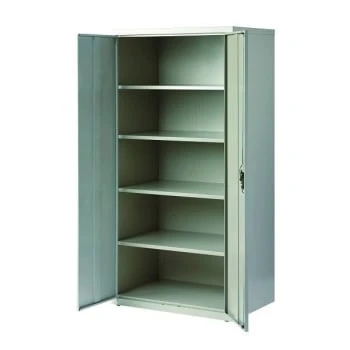 Hirsh Welded Steel Storage Cabinet With 4 Adjustable Shelves, 24" D X 36" W X 72" H, Light Gray 9 Hirsh Welded Steel Storage Cabinet With 4 Adjustable Shelves, 24" D X 36" W X 72" H, Light Gray - Image 7