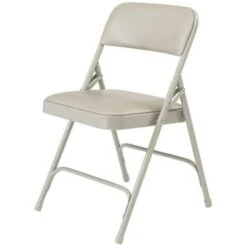 National Public Seating® 1200 Series Folding Chair, Vinyl, Gray, Package Of 4 -Home Furnishing Store 340102 DetailedProductView1 Lg