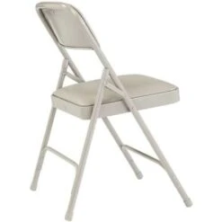 National Public Seating® 1200 Series Folding Chair, Vinyl, Gray, Package Of 4 -Home Furnishing Store 340102 DetailedProductView2 Lg