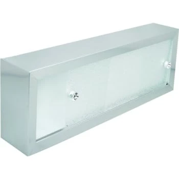 24w X 8"h Chrome-Plated Aluminum Cosmetic Box With Sliding Plastic Doors 3 24w X 8"h Chrome-Plated Aluminum Cosmetic Box With Sliding Plastic Doors