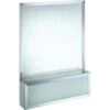 36w X 32"h Chrome-Plated Aluminum Cosmetic Box With Attached Mirror