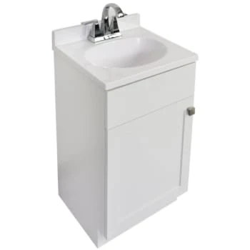 Modular Vanity Tops 25 X 19" Solid White Cultured Marble Vanity Top And Bowl 4 Modular Vanity Tops 25 X 19" Solid White Cultured Marble Vanity Top And Bowl - Image 2